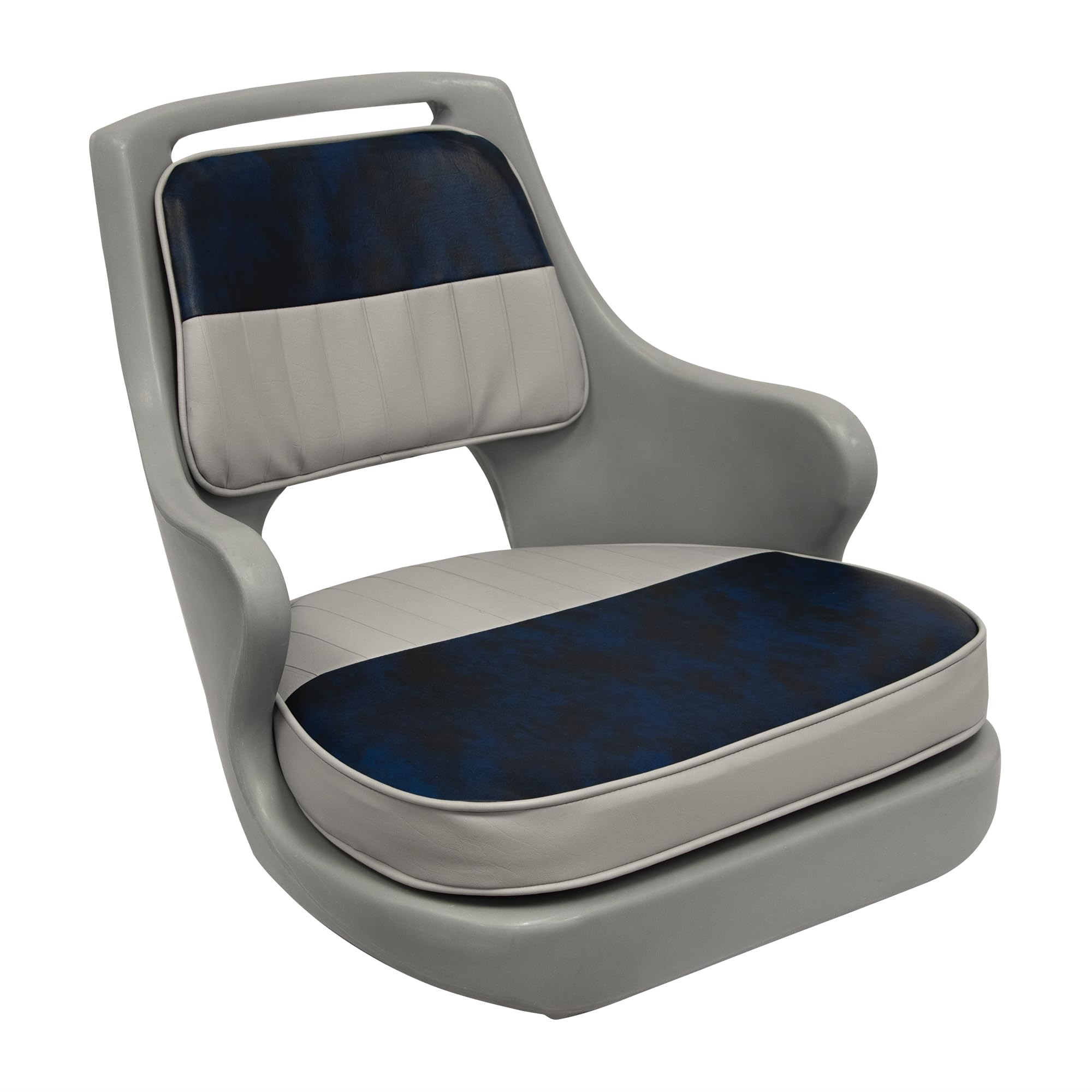 8WD015-3-660 Wise Standard Compact Pilot Chair with Cushions and Mounting Plate, Grey/Navy