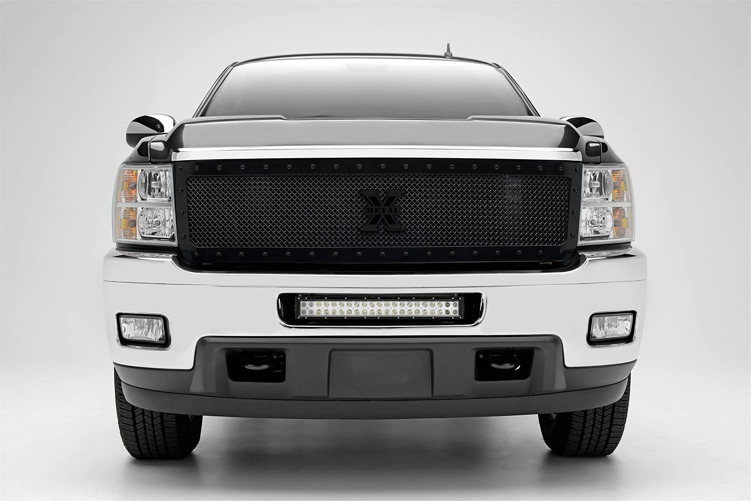 ZROADZ Front Bumper Center LED Kit 2011-2013 Chevrolet Silverado 2500, 3500, Incl. (1) 20 Inch LED Straight Double Row Light Bar - PN #Z321151-KIT