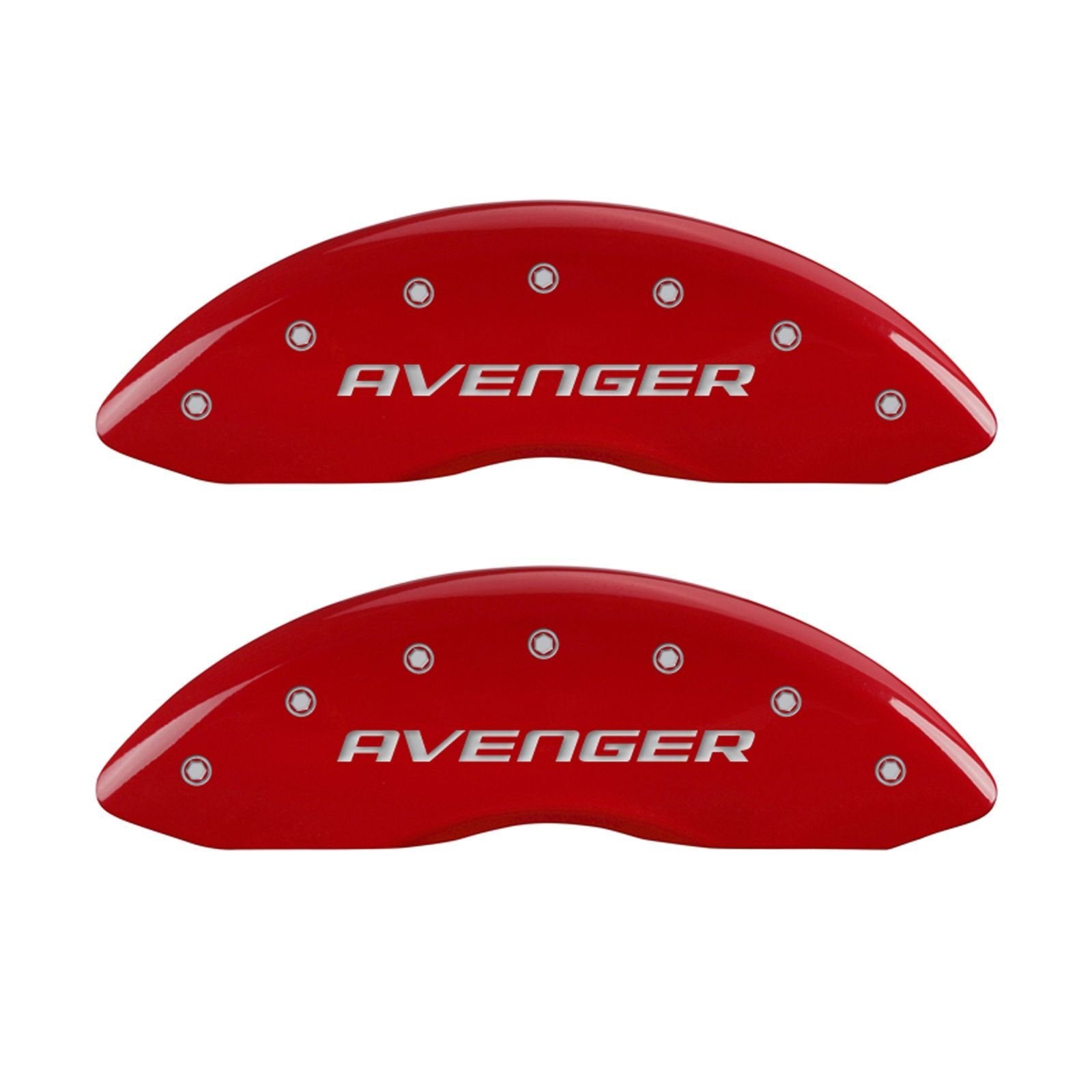 Caliper Covers MGP 12192SAV2RD with Red Powder Coat Finish, (Set of 4)