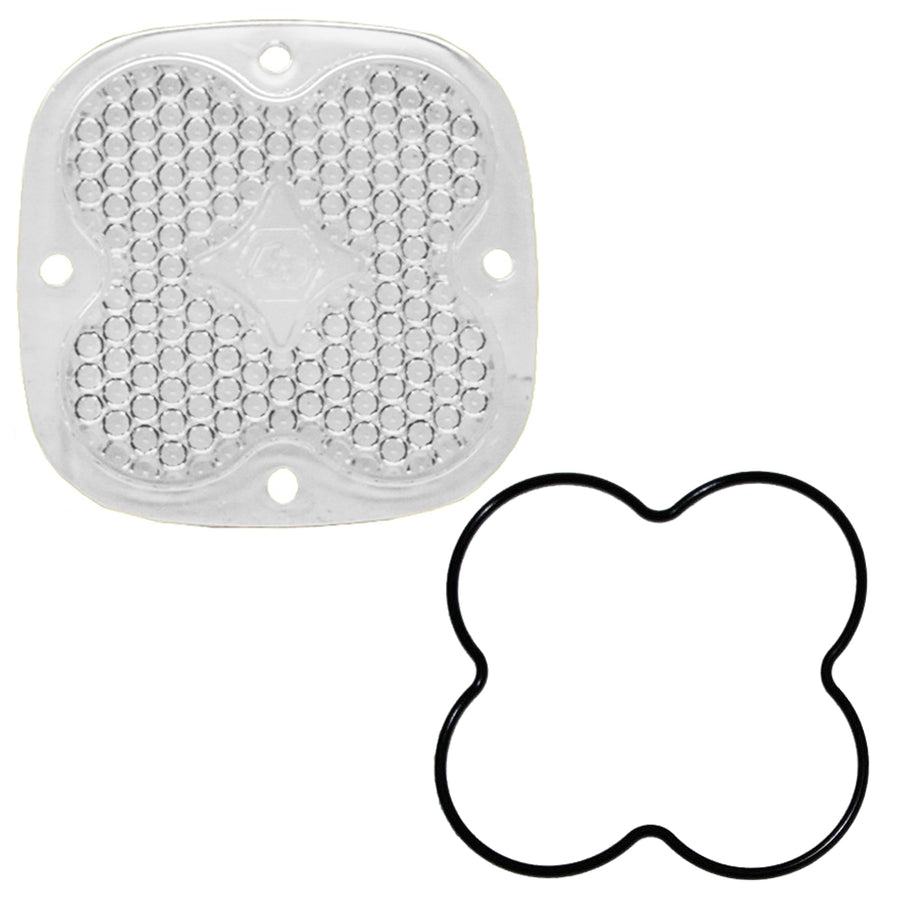 LED Lens Kit Baja Designs Squadron (Pro and Sport), 1 Pack (Work/Scene; Clear Lens)