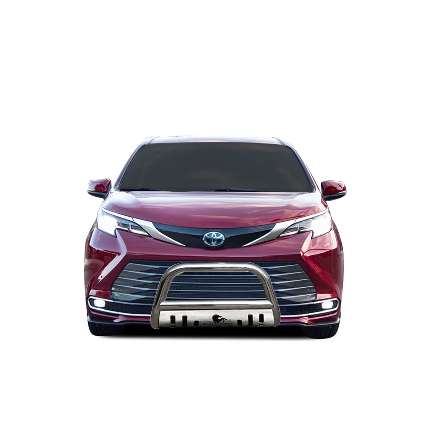 Bull Bar Black Horse Skid Plate Stainless Steel Compatible with 2021-2023 Toyota Sienna-BBTY920-SP