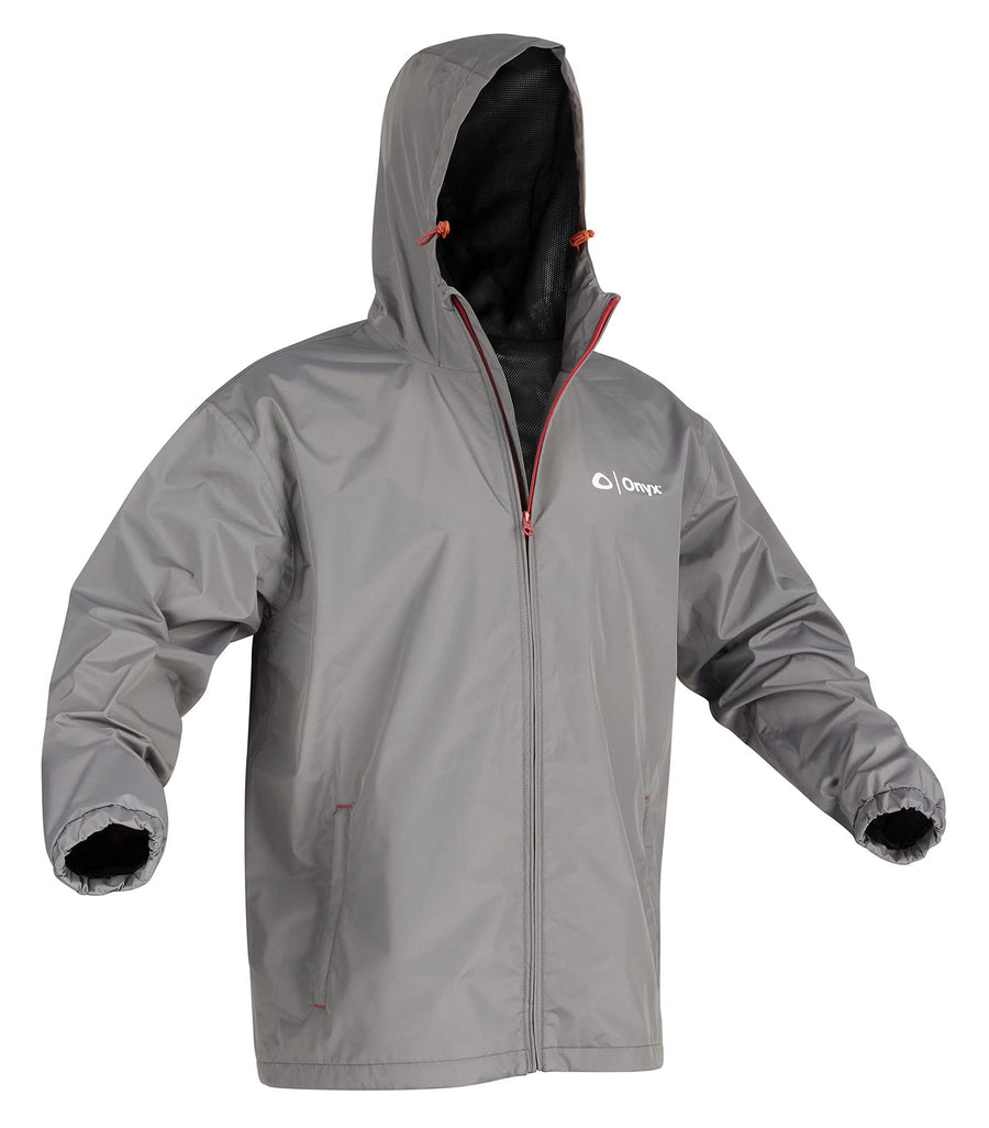 Essentials Onyx Men's Rain Jacket, Grey