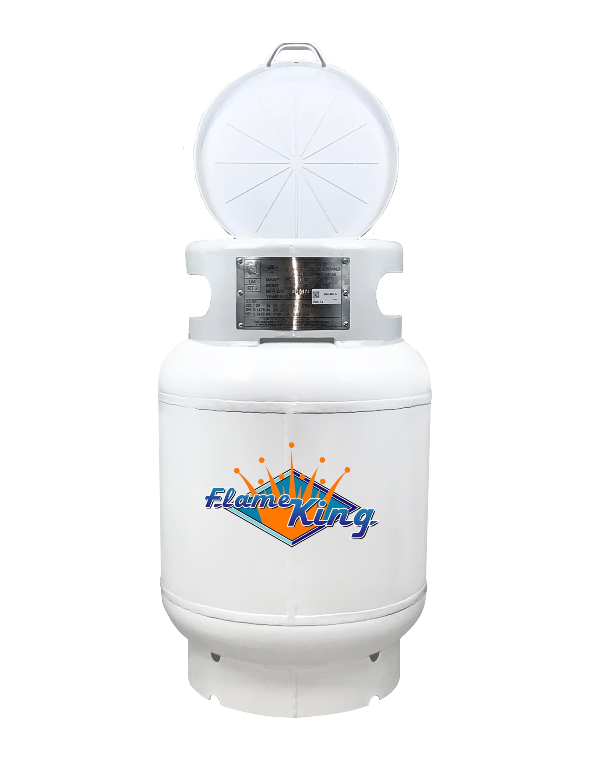 Flame King 100-Pound CYL100ASME ASME Propane Tank, Multi-Valves with Accurate Gas Level Gauge