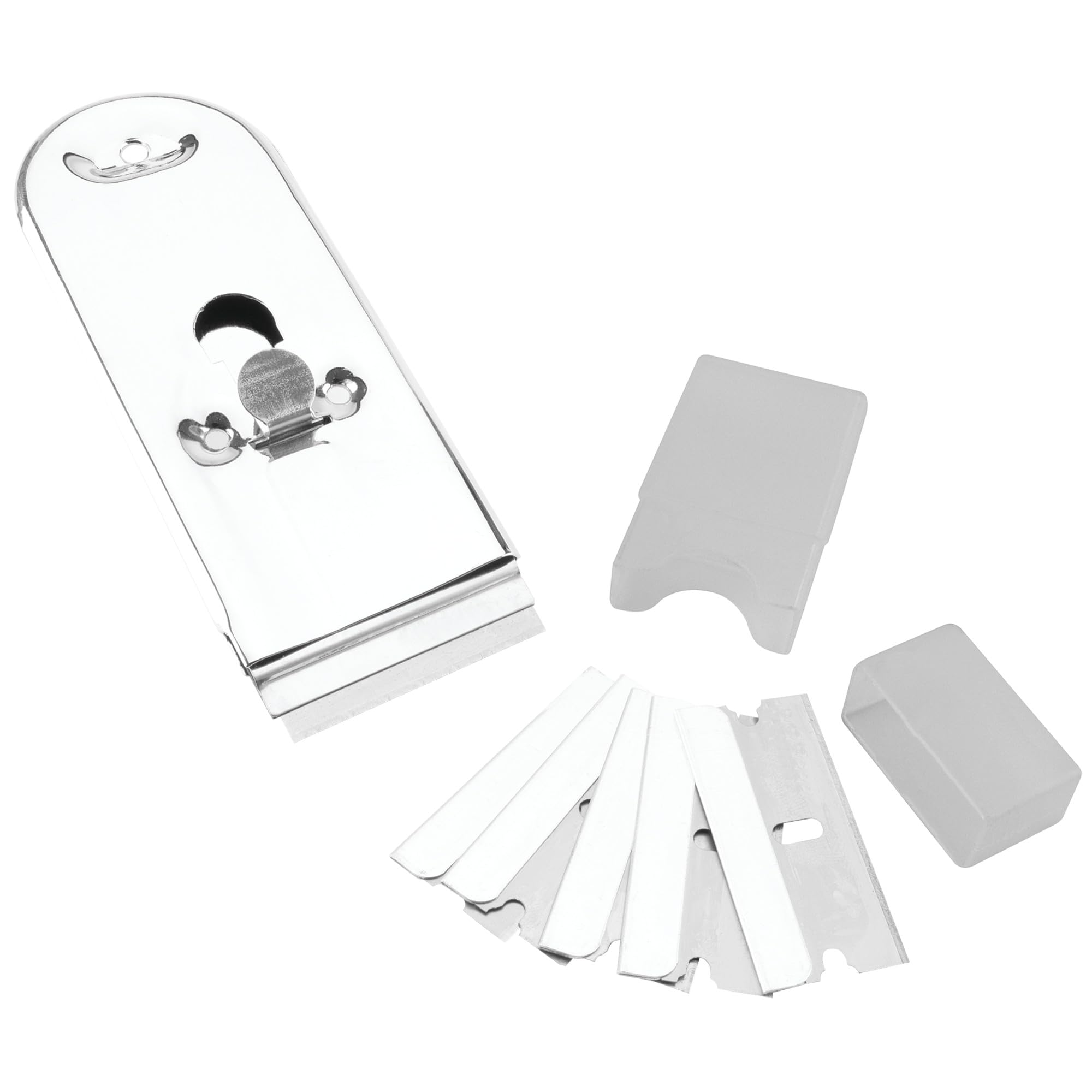 Push Button Performance Tool 1109 Retractable Blade with Plastic Safety Case - Includes 6 Blades for Cutting, Trimming, and More