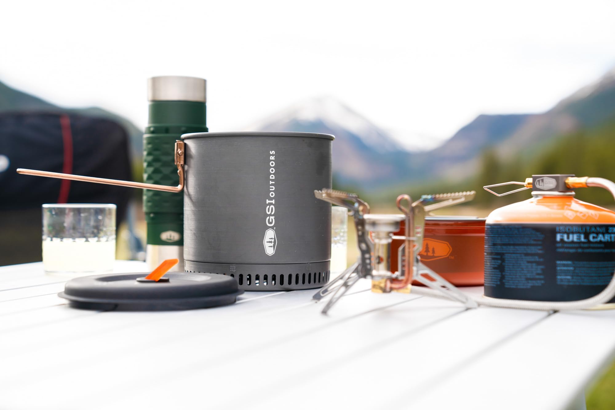 GSI Outdoors Dualist Halulite HS Complete, 2-Person Ultralight Backpacking Stove, Cooking and Eating Set
