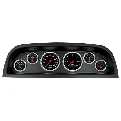 AutoMeter Dash Kit Direct Fit, (3 3/8" X2, 2 1/16" X4), Chevrolet Truck 60-63, Designer Black (2103-06)
