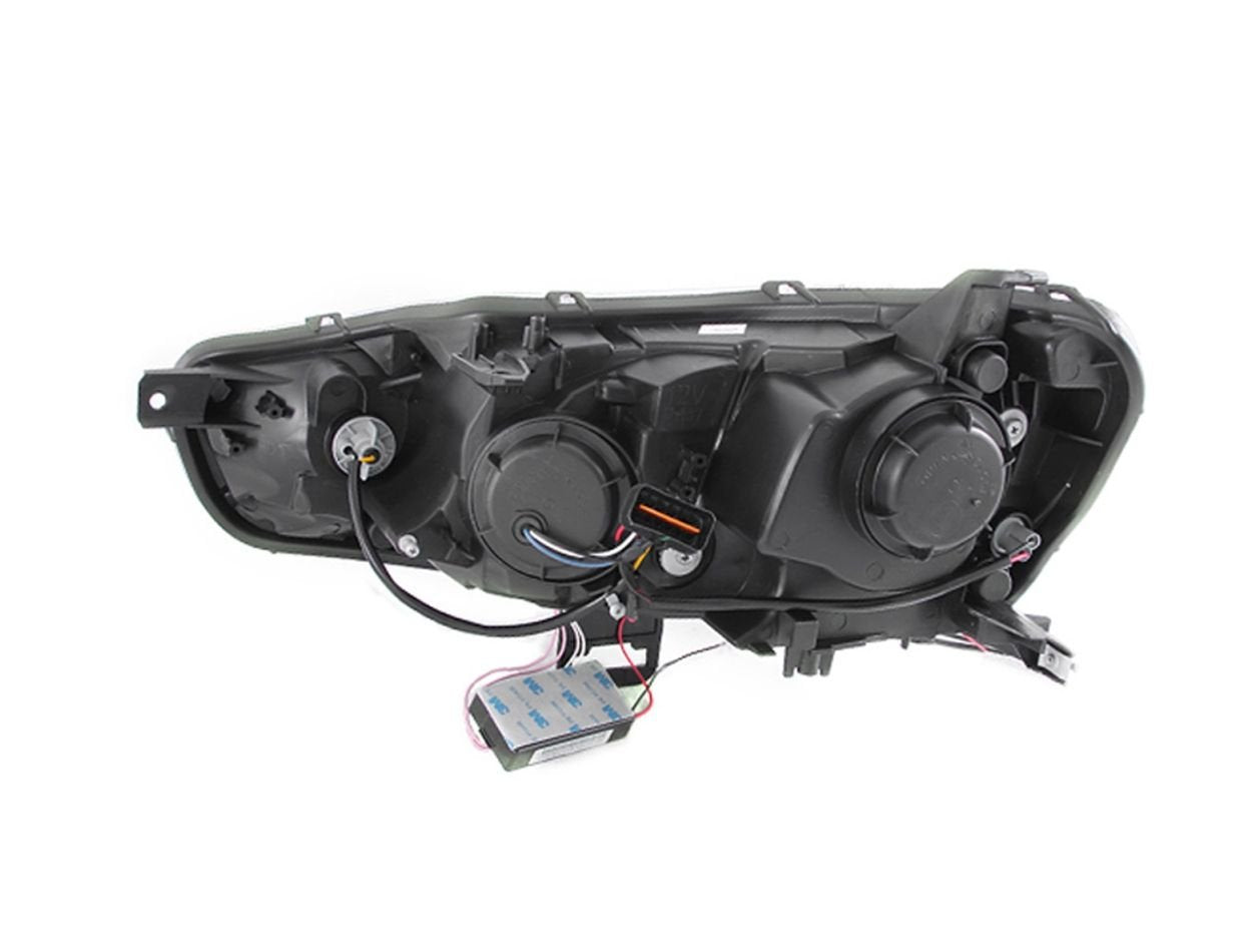 Projector Headlight Set ANZO USA w/CCFL Halo-Chrome 121427