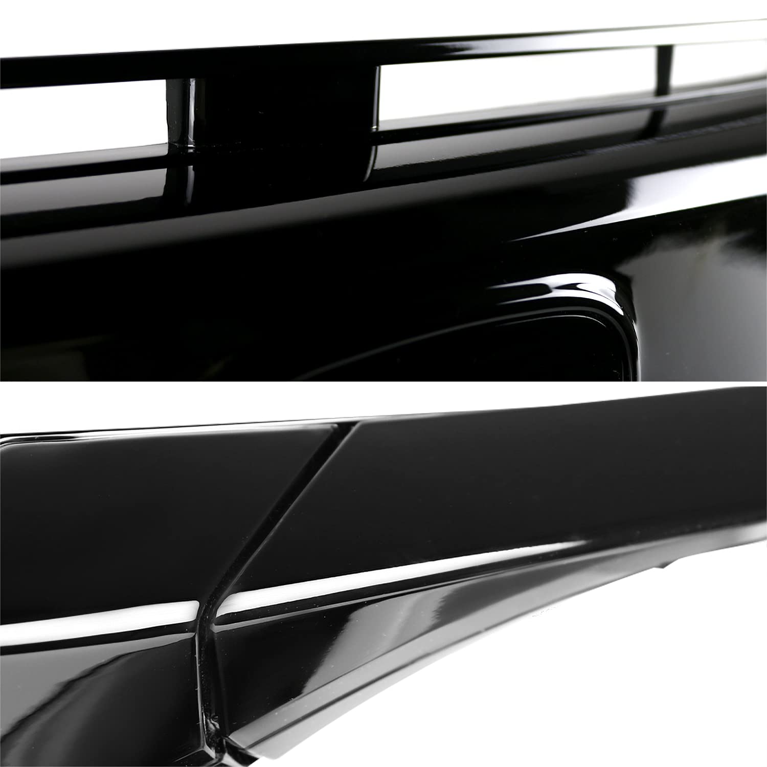 Front Hood Grille+Eyelid Spec-D Tuning Compatible with 2016-2018 Honda Civic 10th Gen FK8 Coupe Sedan