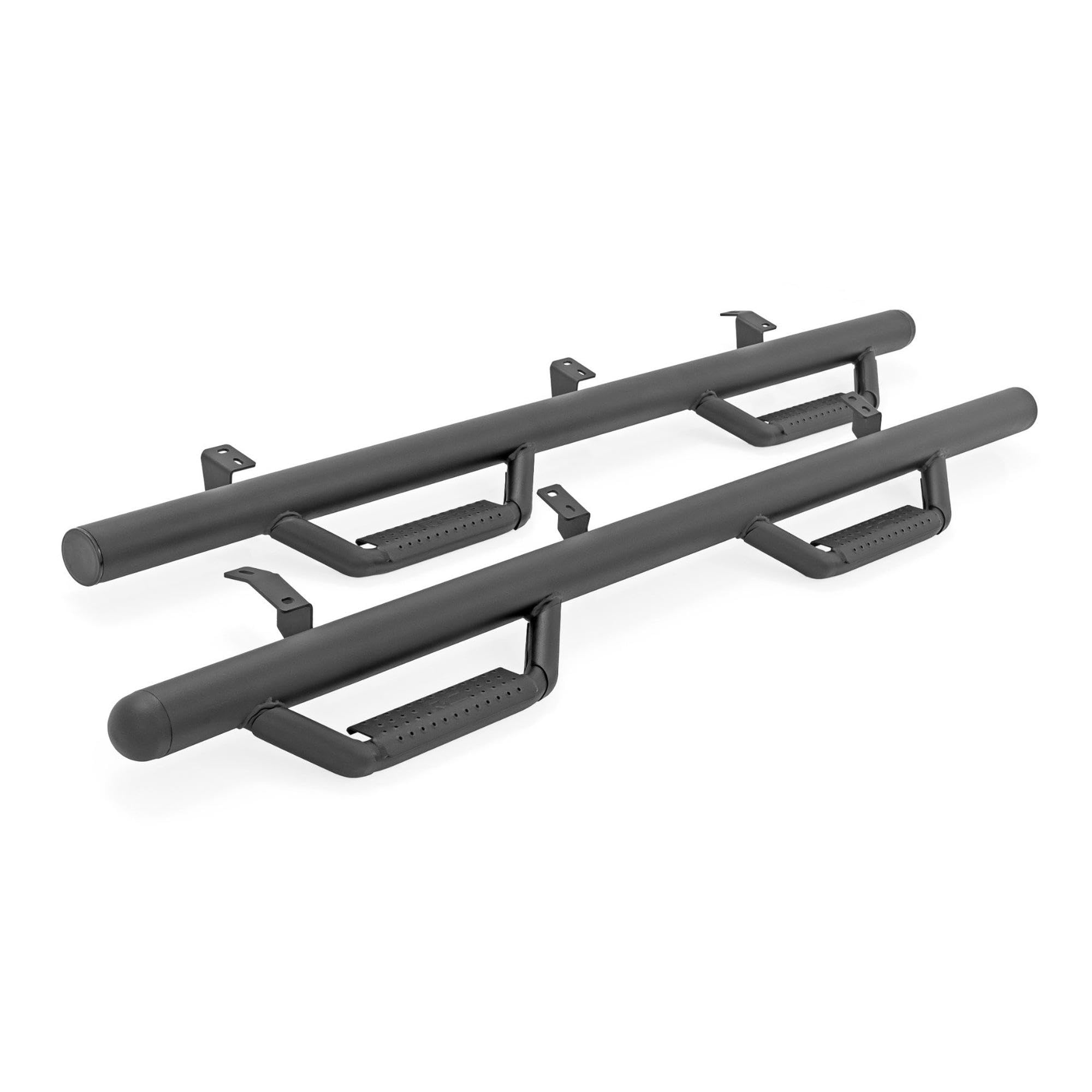 Rough Country Nerf Step Bars for Tacoma Toyota (2024-2025) Double Cab - Rugged Full Length Nerf Bars with Side Steps, Bolt-On Install