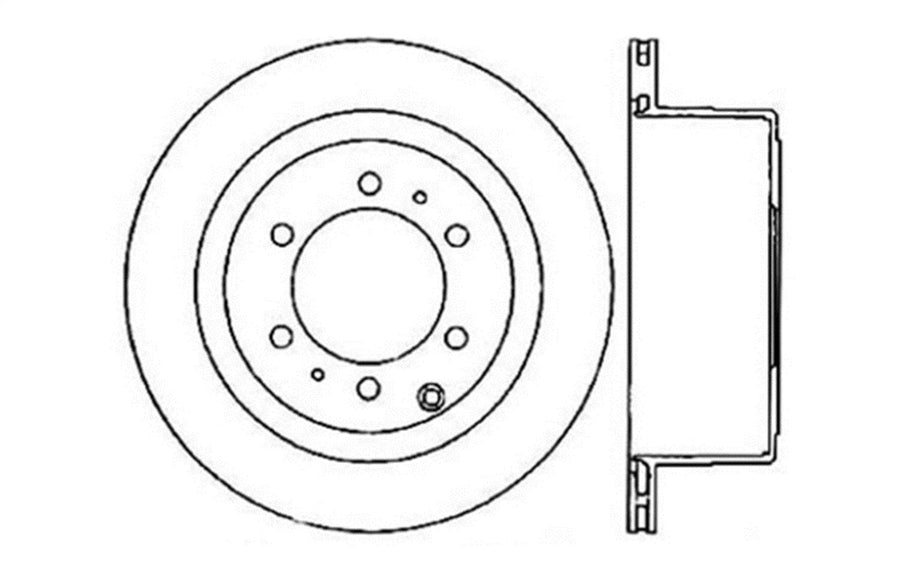 Sport Drilled/Slotted Brake Rotor StopTech 127.44094L (Rear Left), 1 Pack