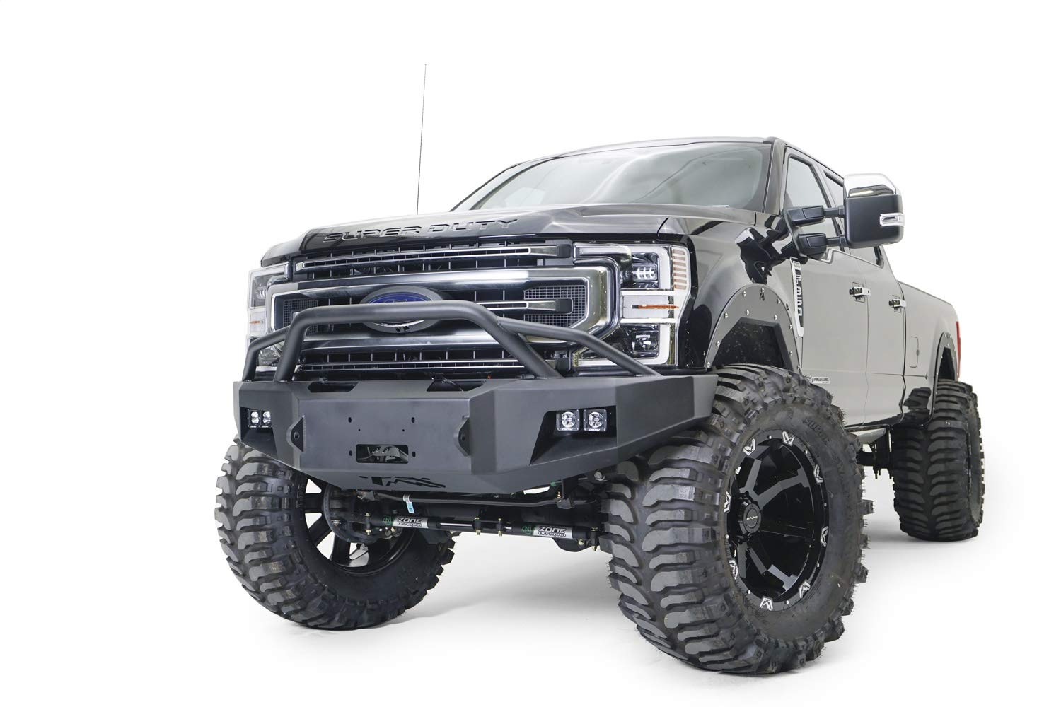 Fab Fours Full Width FS17-A4162-B Premium Raw Front Winch HD Bumper with Pre-Runner Guard