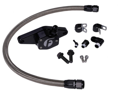 Coolant Bypass Kit Fleece - 94-98 12V w/Stainless Steel Braided Line (FPE-CLNTBYPS-CUMMINS-12V-SS)