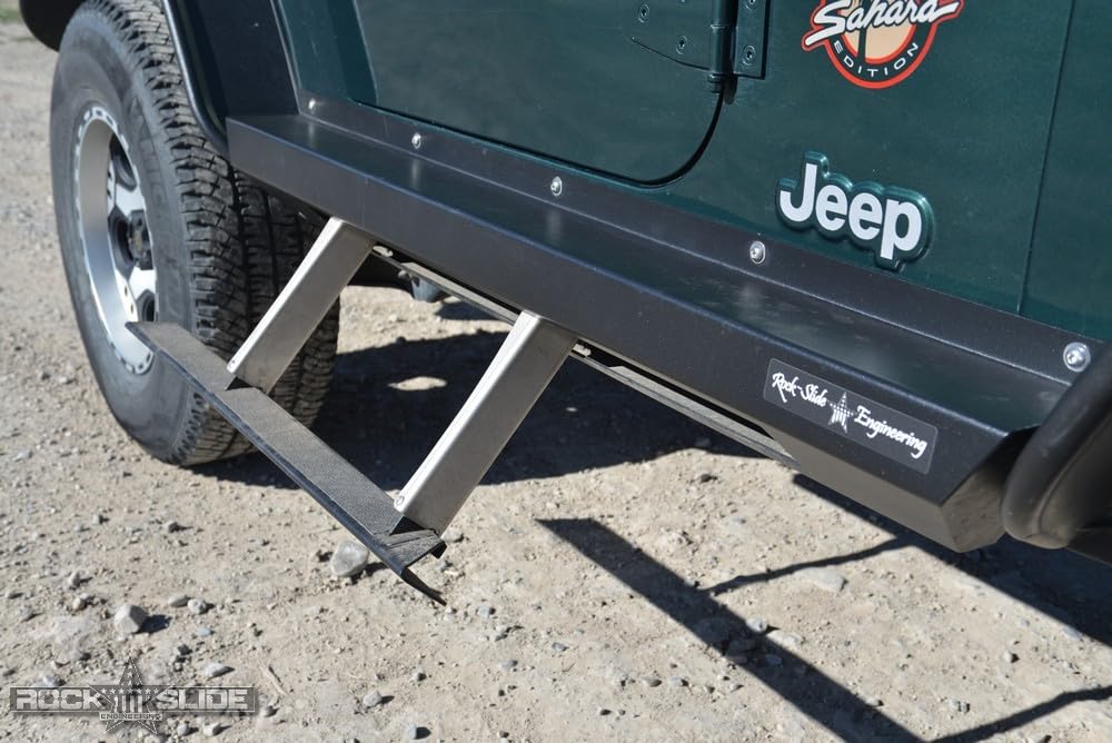 TJ Rock Slide Engineering 2 Door Step Sliders for Jeep Wrangler 1997-2006, BD-SS-100-TJ