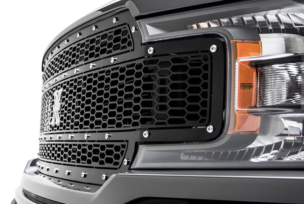 Laser X Grille 2018-2020 F-150, Black, 1 Pc, Replacement, Chrome Studs, Does Not Fit Vehicles with Camera - PN #7715841