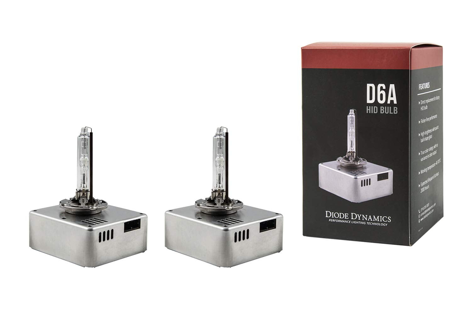 DD1224P Diode Dynamics: HID Bulb D6A 6000K, Pair