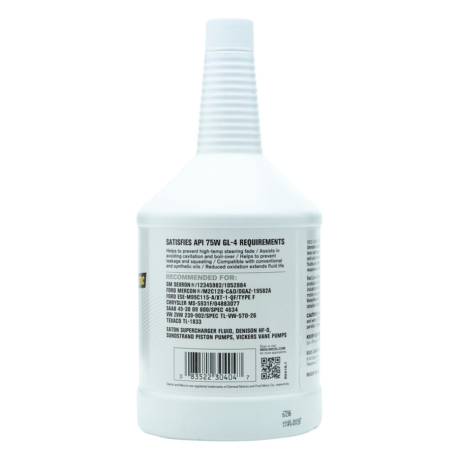 Power Steering Fluid Red Line 30404 - 1 Quart