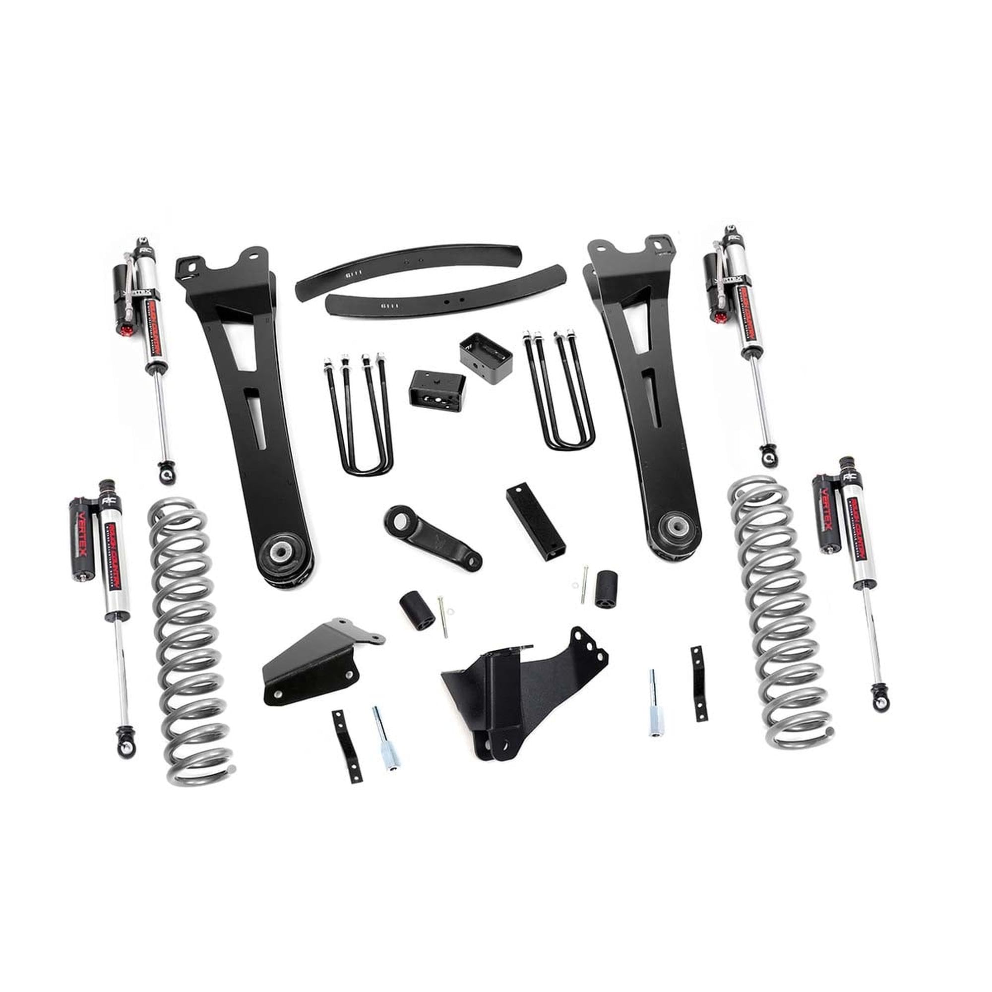 Rough Country 6 Inch Lift Kit with Reservoir Vertex Shocks for Ford F-250/F-350 Super Duty (2005-2007) - Diesel Models, Includes Radius Arms