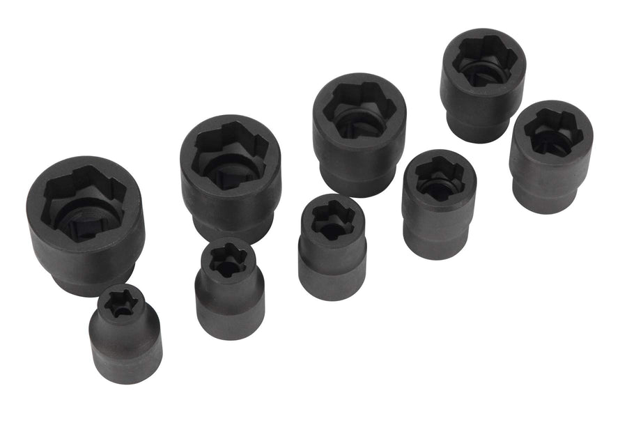 W38916 Performance Tool 3/8-Inch Drive 9 Piece Bolt Extractor Set SAE