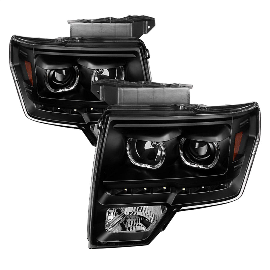 Ford LED Halo Xtune PRO-JH-FF15009-CFB-BK Projector Headlight