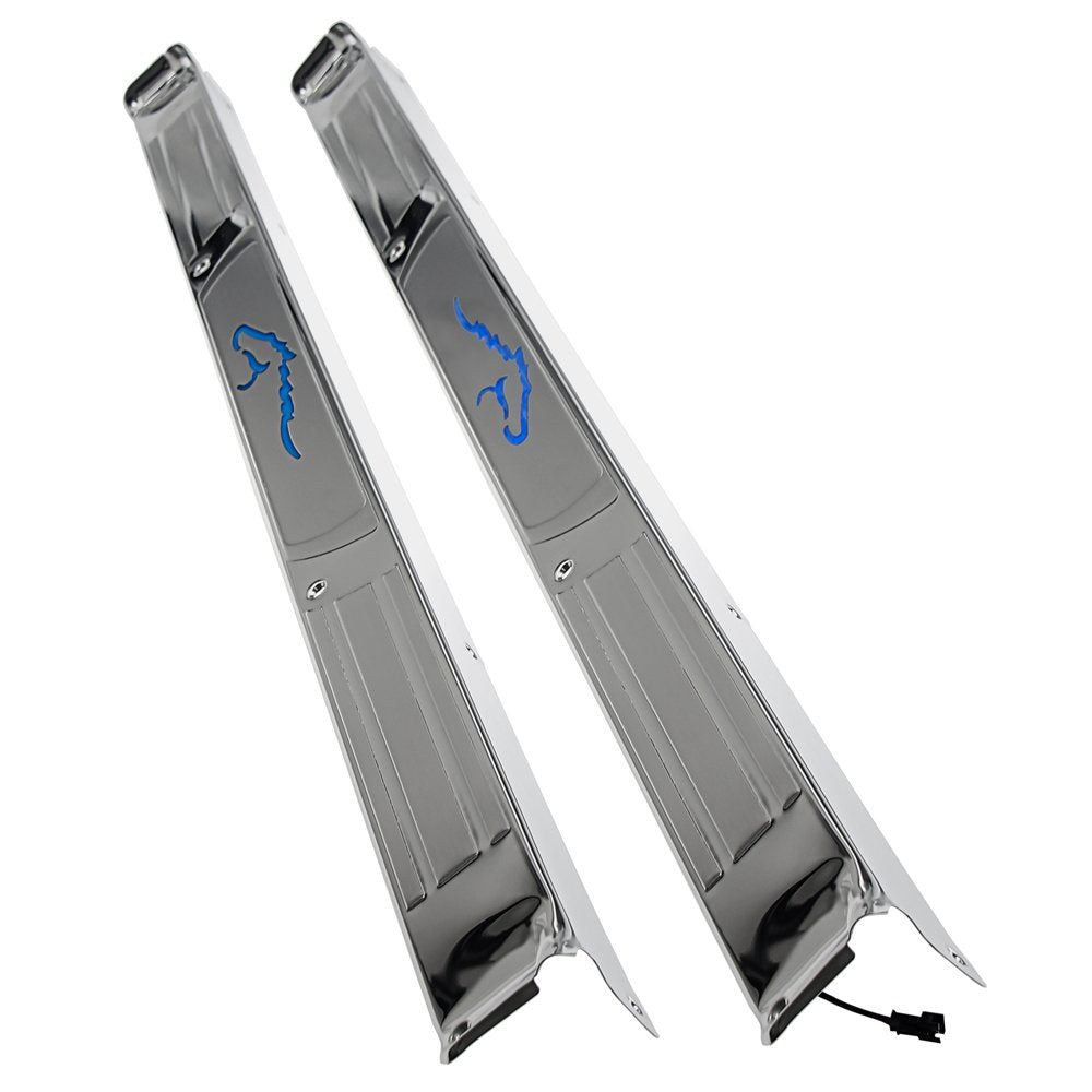 Light Sill Plates Scott Drake - 65-8 Cp Blue (C5ZZ-6513208-HL)
