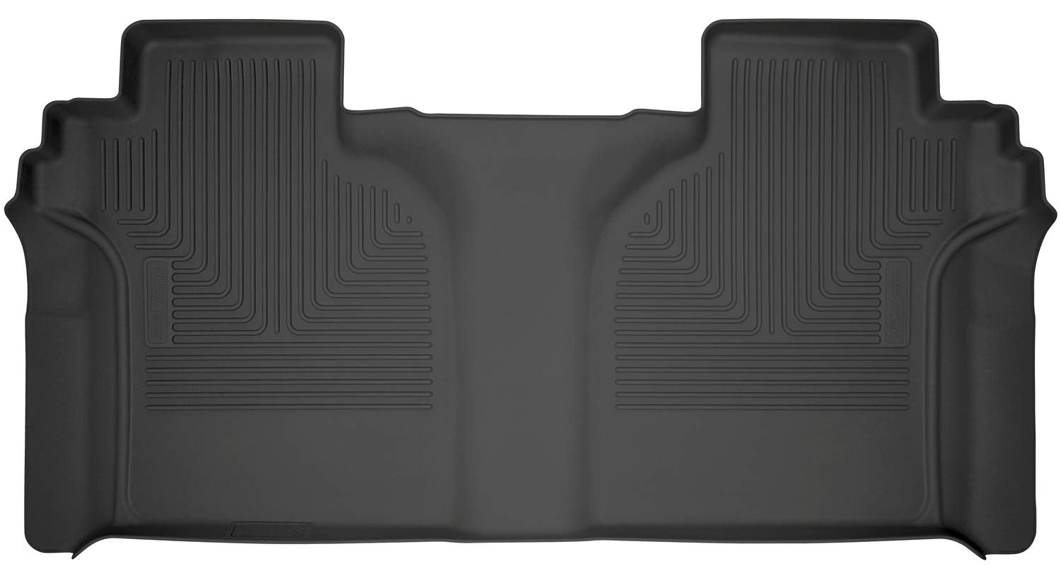 Weatherbeater Husky Liners Floor Mats | Fits 2019-2026 Chevrolet Silverado & GMC Sierra 1500 & 2020-2026 Silverado/Sierra 2500, 3500 Crew CAB w/Factory Under Seat STG | 2nd Row, 1-pc Black - 14201