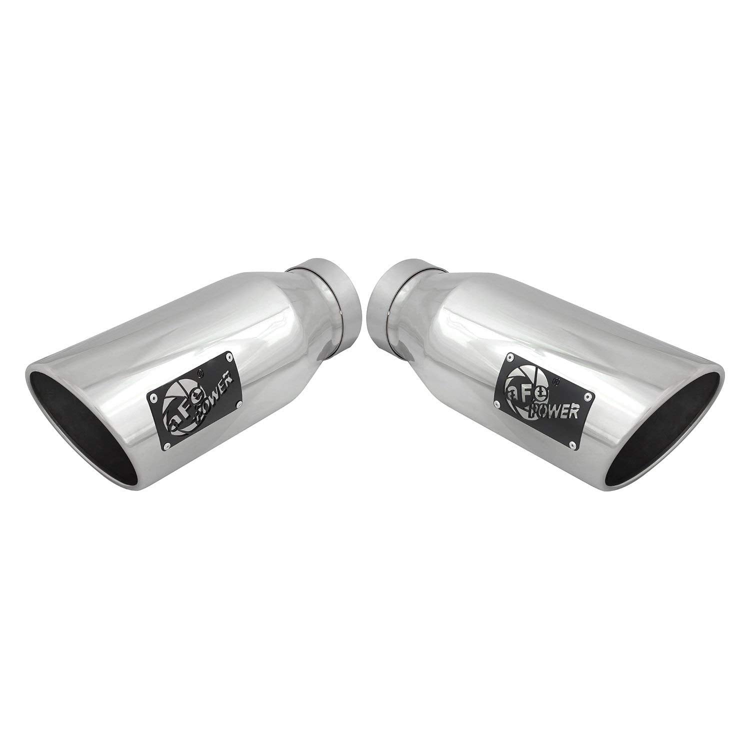4" Inlet aFe Power 49T40606-P15 x 6" Outlet x 15" Length Stainless Steel Polished Bolt-On Exhaust Tip
