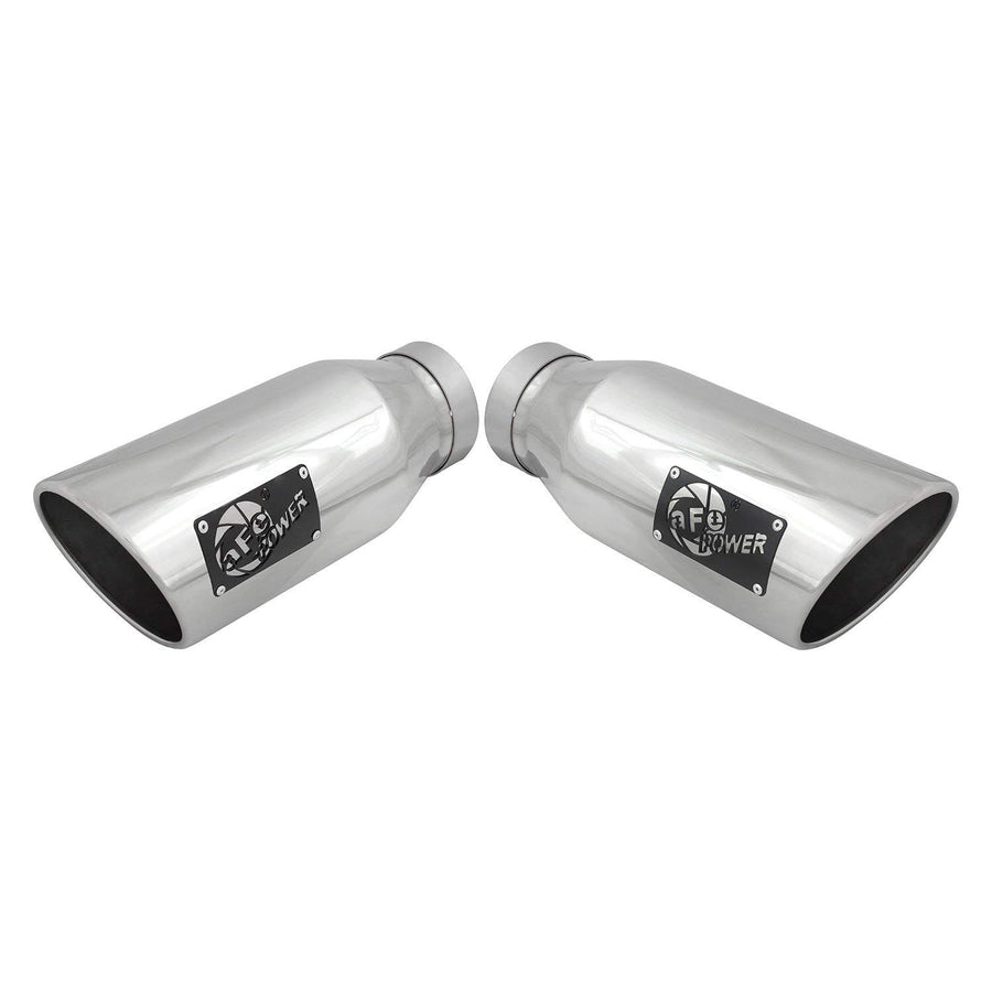 4" Inlet aFe Power 49T40606-P15 x 6" Outlet x 15" Length Stainless Steel Polished Bolt-On Exhaust Tip