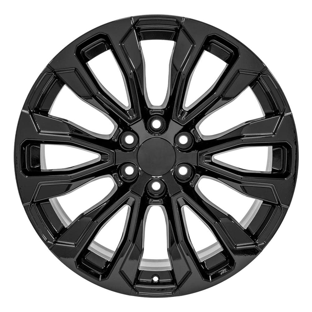 22 Inch OE Wheels CV30 Rim Fits Yukon Denali Style 6x139.7 22x9 Gloss Black - Hollander 14025 (1)