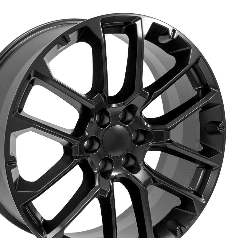 24 Inch OE Wheels CV67 Rim Fits Suburban 1500 High Country Style 6x139.7 24x10 Satin Black - Hollander 14079 (1)