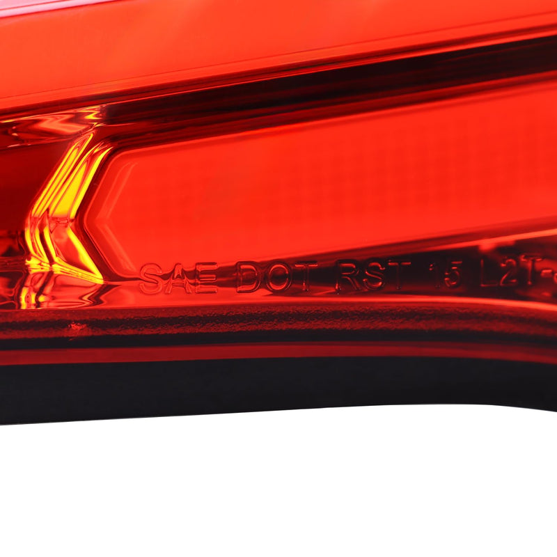 Spec-D Tuning Chrome Red Full LED Tail Lights Compatible with 2016-2018 Hyundai Tucson, Left + Right Pair Assembly