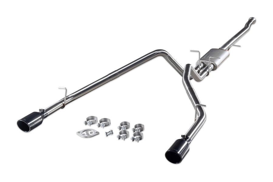 Flowmaster Signature Series 737889 Exhaust Kit 3 Inch 304 Stainless Steel 4.5 Inch Black Chrome Tips Compatible with 2019-2024 RAM 1500 New Body 5.7L with Factory Dual Exhaust 2 & 4WD All Wheelbases