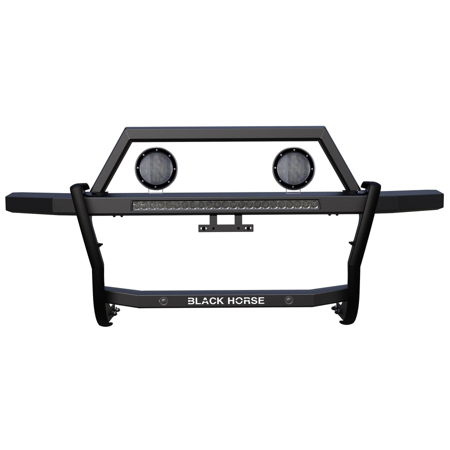 Rambler Black Horse Grille Guard Kit Modular Black Compatible with 2022-2024 Nissan Frontier-RAGN01-K1PLFB