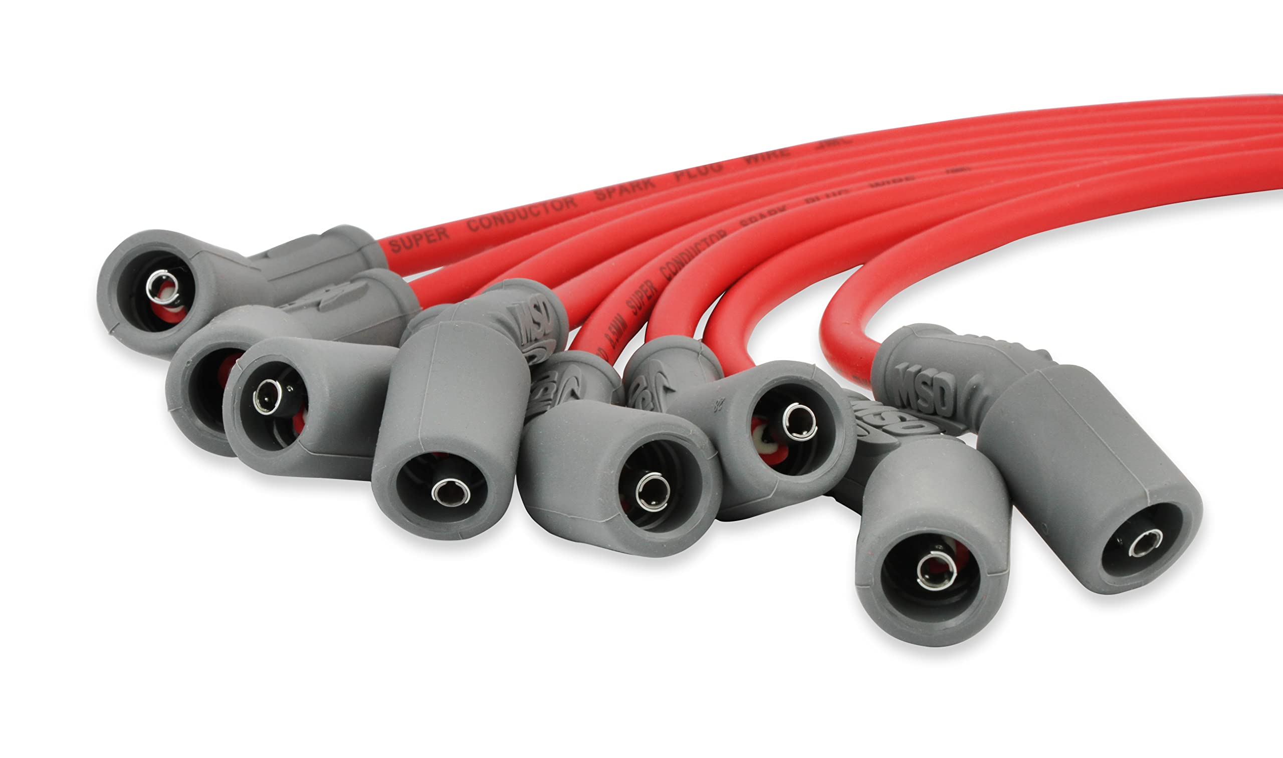 Super Conductor MSD 31639 Spark Plug Wire Set, Red