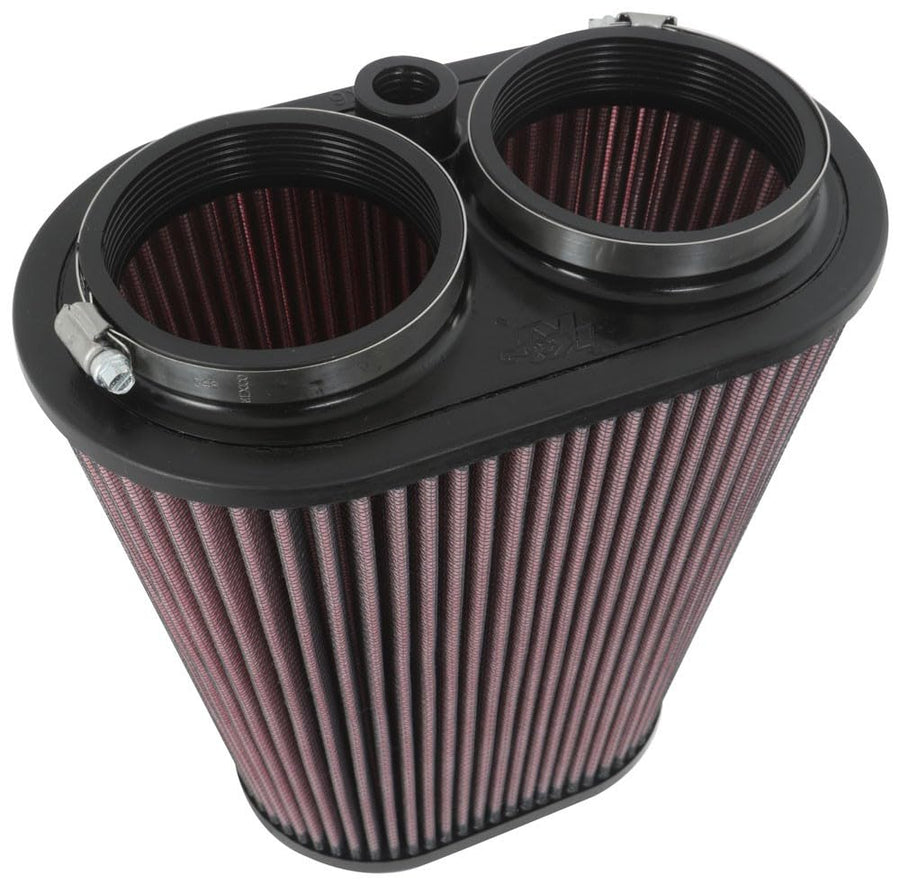 K&N Original High-Flow Lifetime Universal Clamp-On Air Filter: Performance, Premium, Washable: Flange Diameter: 3.125 In, Filter Height: 9 In, Flange Length: 0.625 In, Shape: Tapered Oval, RU-1012