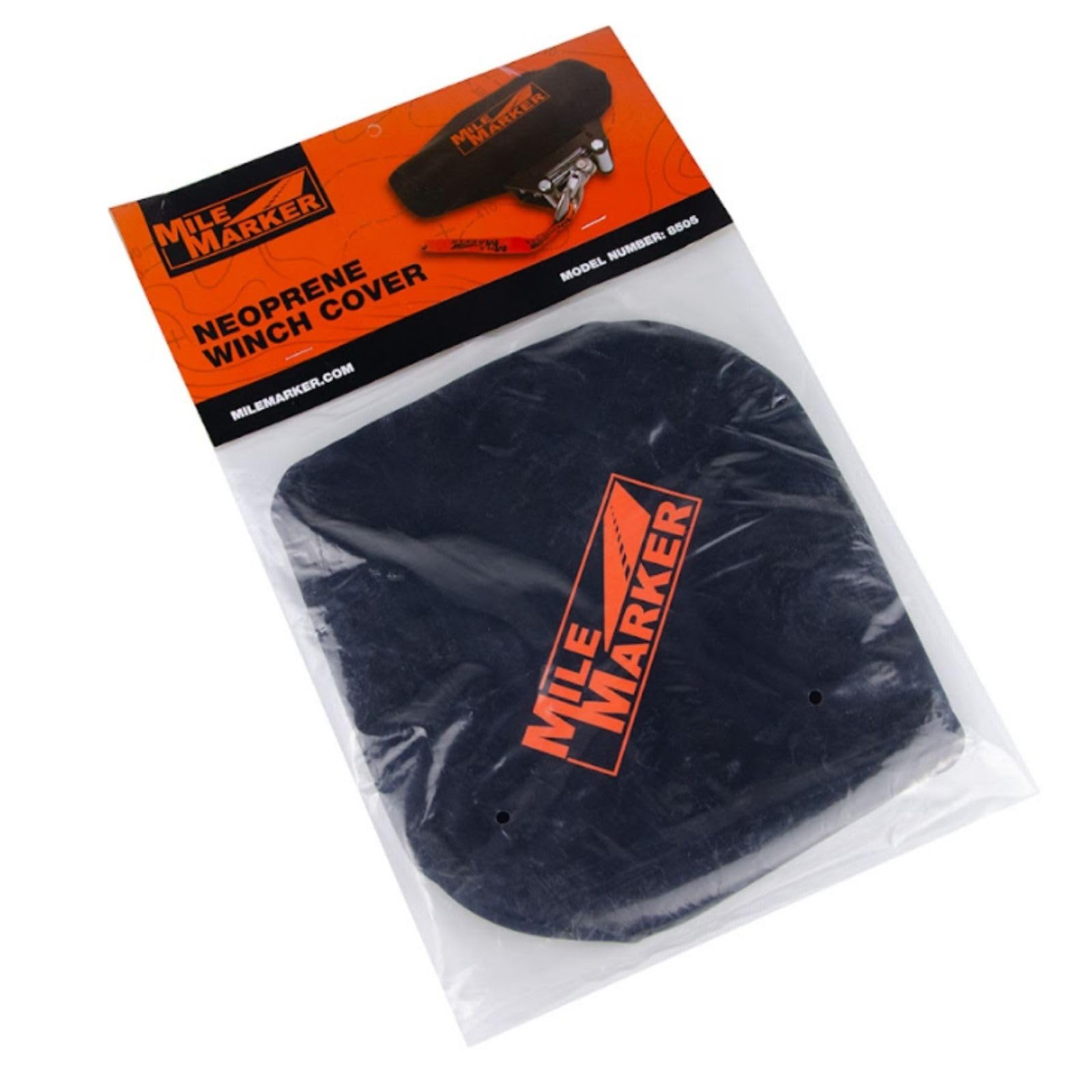 Mile Marker ATV 8505 Neoprene Winch Cover - All Weather Protection, Protects Winch from Mud / Road Debris / Elements, Resistant to Tears and Rips