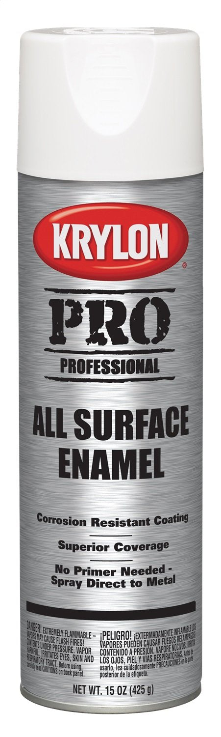 Krylon All Surface Enamels K05809007 Professional Aerosol, Gloss White Finish