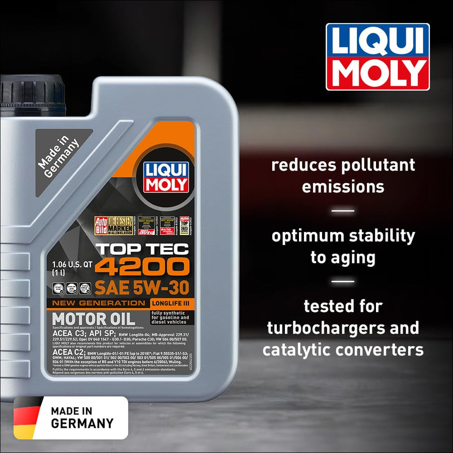 Top Tec LIQUI MOLY 4200 SAE 5W-30 New Generation | 1 L | Fully synthetic engine oil | SKU: 2004