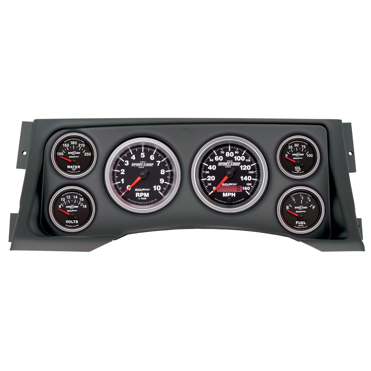 AutoMeter Dash Kit Direct Fit, (3 3/8" X2, 2 1/16" X4), Chevy/Gmc Truck 95-98, Sport-Comp Ii (2928-12)