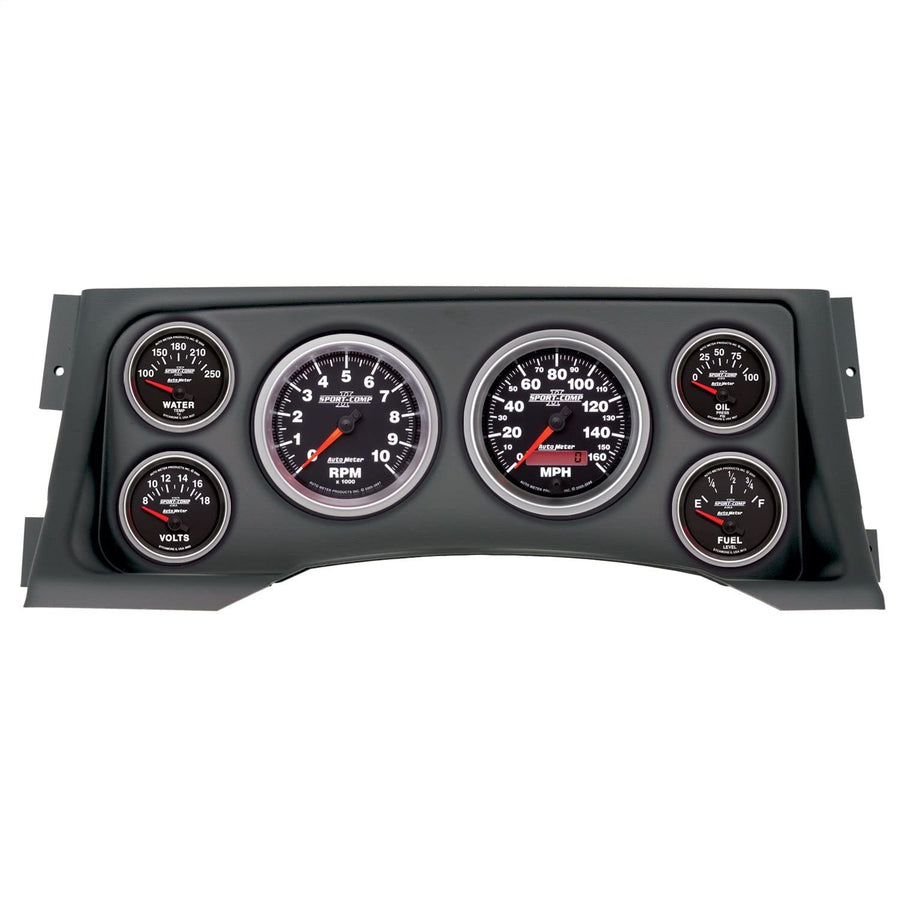 AutoMeter Dash Kit Direct Fit, (3 3/8" X2, 2 1/16" X4), Chevy/Gmc Truck 95-98, Sport-Comp Ii (2928-12)