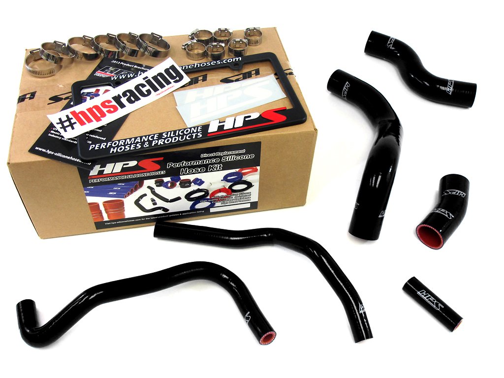 Black HPS 57-1336-BLK-1 Silicone Radiator Coolant/Heater Hose Kit