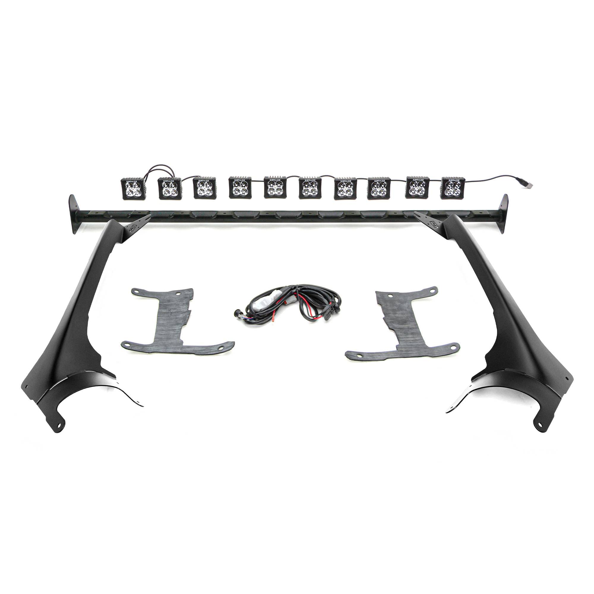 ZROADZ Front Roof LED Kit Z934931-KITAW 2019-2022 Jeep Gladiator Black