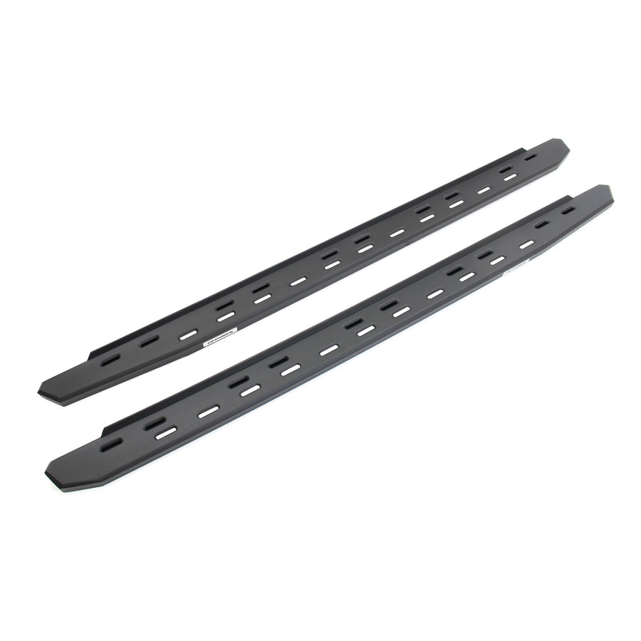RB30 Slim Line Running Boards Go Rhino | 73", Galvanized Steel, Textured Black | 69600073SPC