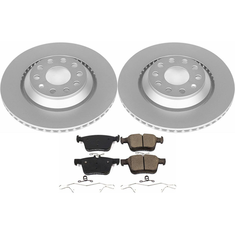 Power Stop CRK7084 Z23 Geomet Coated Brake Kit Rear For A3 Quattro, Q3, RS3, S3, TT RS Quattro, TTS Quattro, VW Arteon, VW Atlas, VW Atlas Cross Sp, VW Golf R [Model Specific]