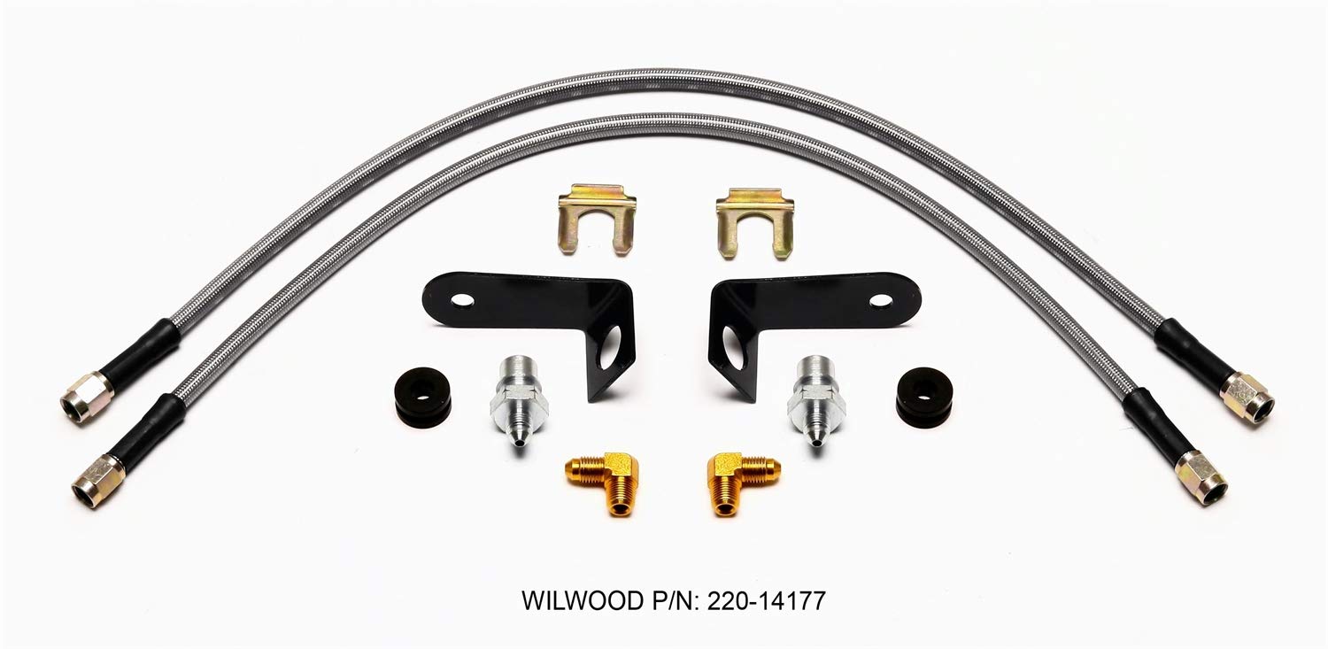 Flexline Kit Wilwood 220-14177, 20 inch, -3, M10-1.0 BF, 1/8 NPT 90 Degree