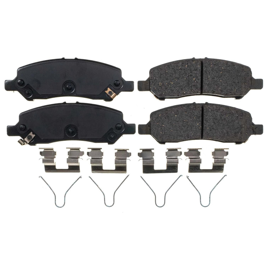 Rear Brake Kit Power Stop For Dodge Dart 2013-16 - Ceramic Brake Pads With Installation Hardware, 17-1647