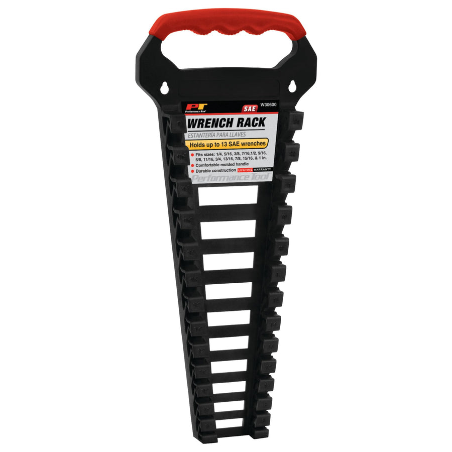 Wrench Organizer Performance Tool W30600 Impact Resistant with Comfortable Handle - Fits 13 Sizes from 1/4 to 1-Inch