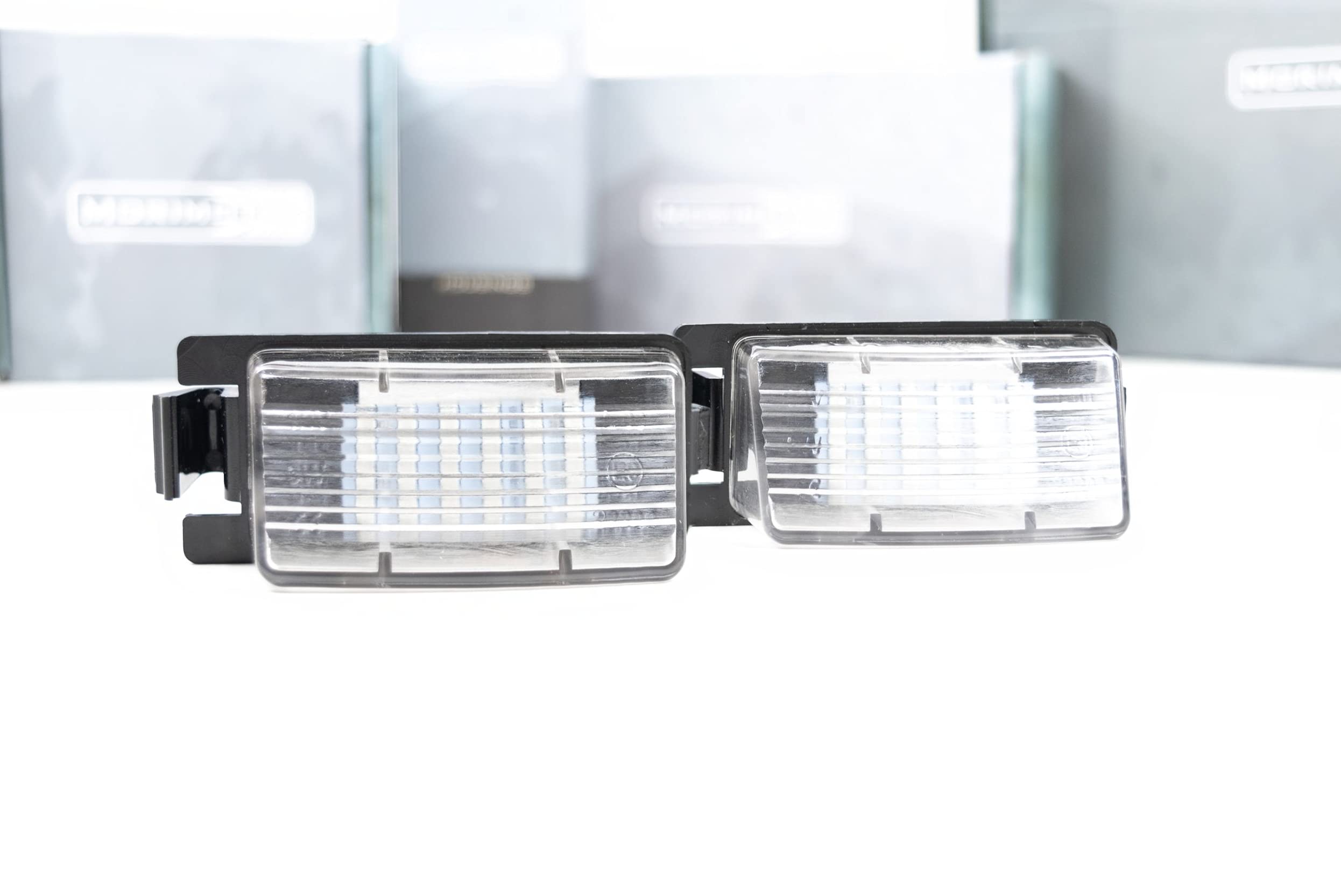 Morimoto XB LED License Plate Lights, Upgrade Black Housing, Fits Nissan 370z z34, Plug and Play Assembly, Easy Install, 5000k Pure White Light, Anti-UV Coating (1x LF7801)