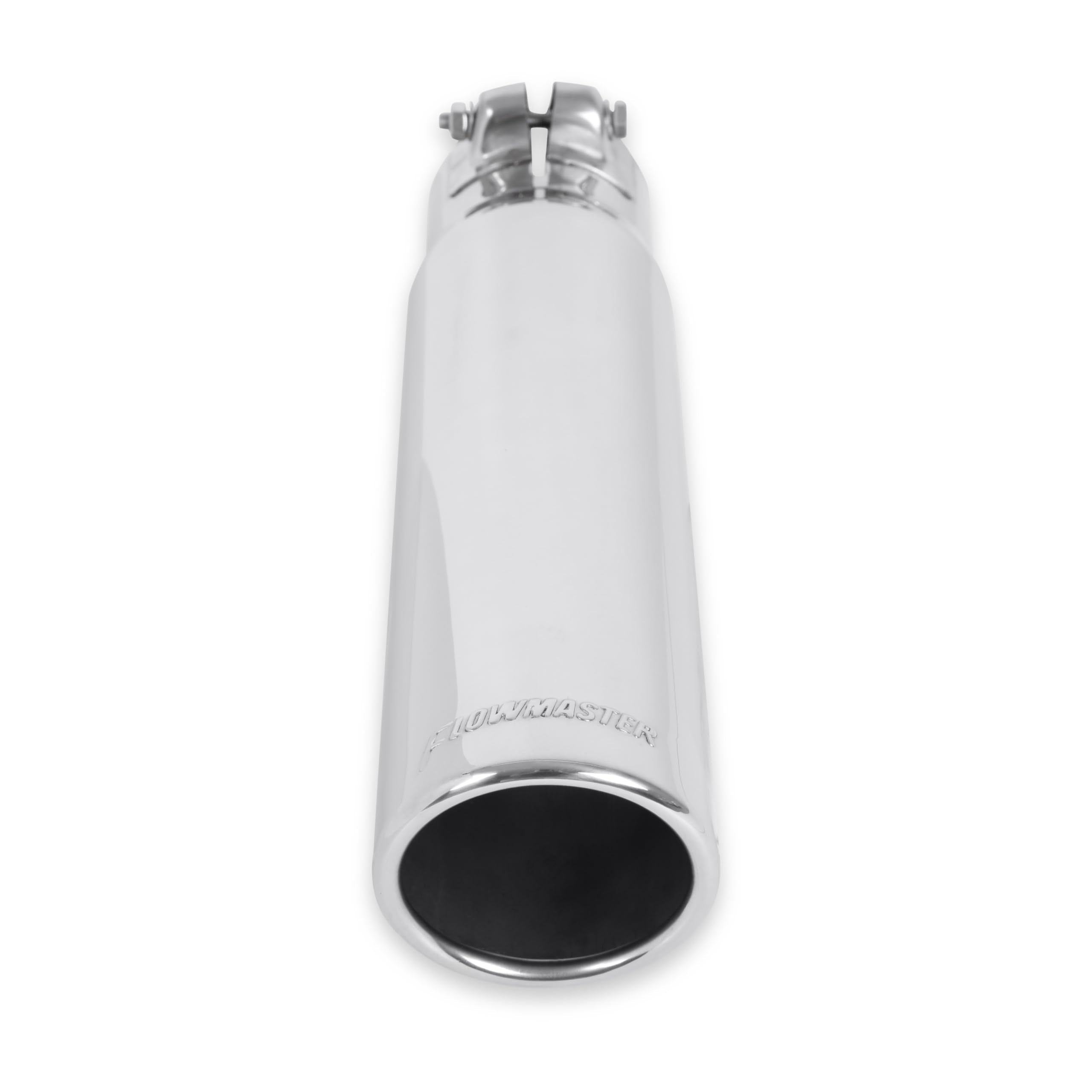 Flowmaster Exhaust Tip 15361 3 Inch Rolled Angle Polished 304 Stainless Steel Fits 2.50 Inch Tubing Clamp On
