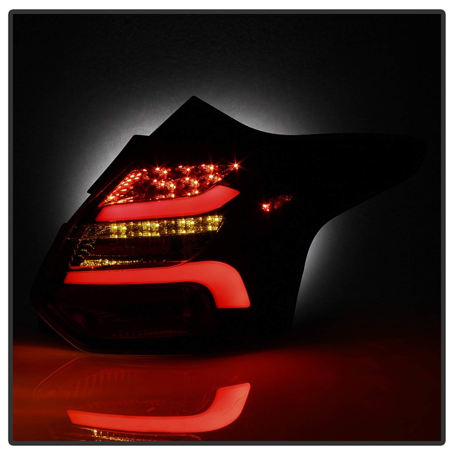 Ford Focus 12-14 Spyder 5085146 5Dr Only (Do not Fit 4Dr Sedan) LED Tail Lights - Black Smoke