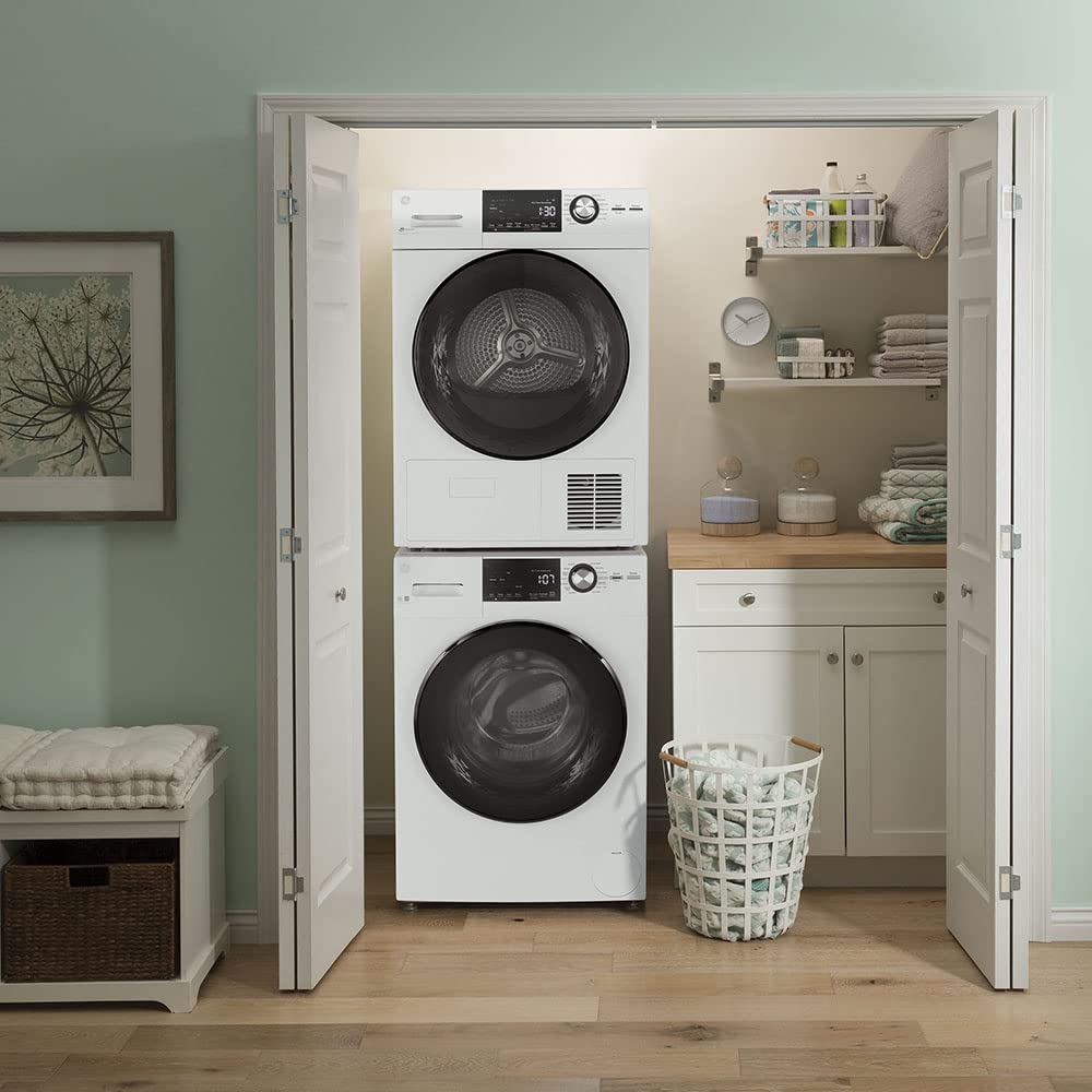 Frontload GE Washer with Steam, 2.4 Cu. Ft. Capacity, White
